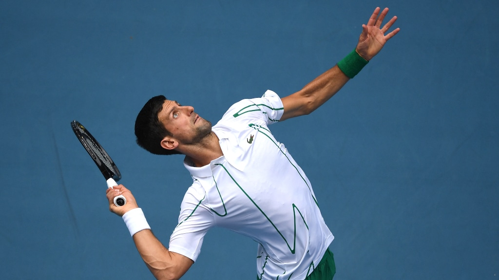 Australian Open Day- player is serving 