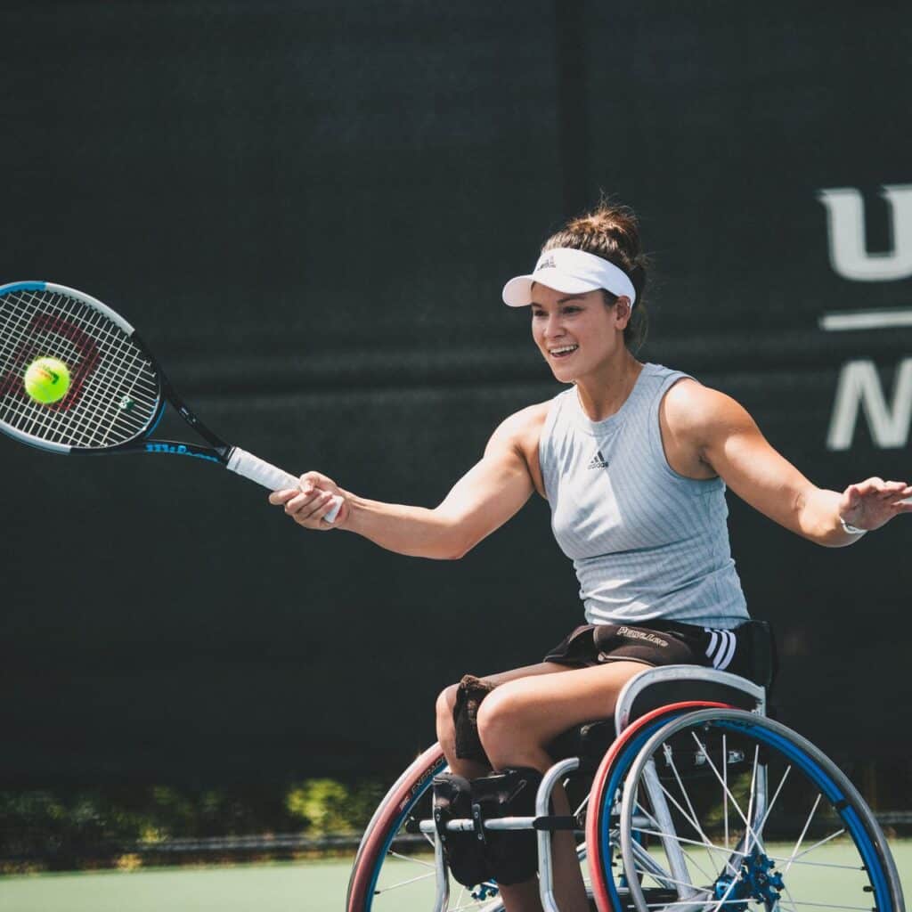 movement in tennis wheelchair