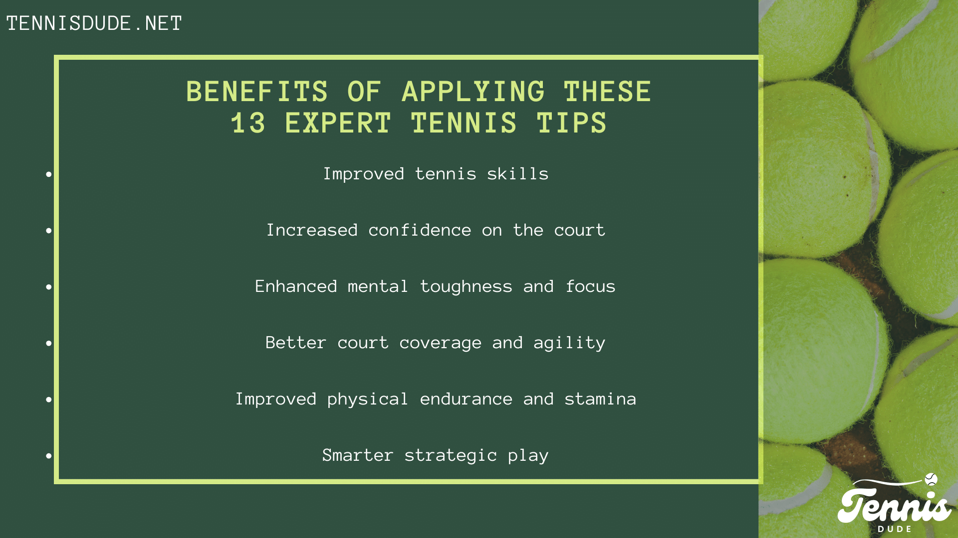 benefits of applying the expert tennis tips