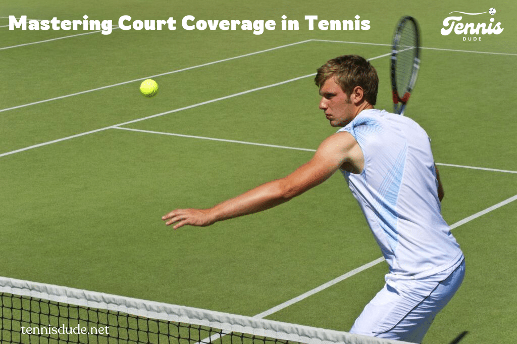 A player hitting shot and mastering Court Coverage in tennis