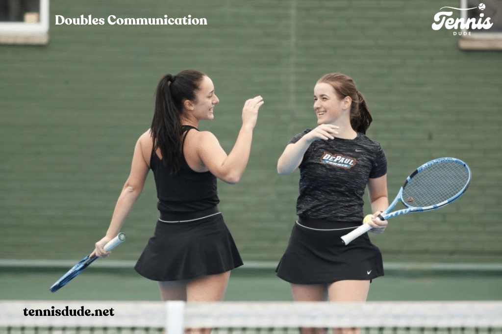 Doubles Communication for tiebreak in tennis