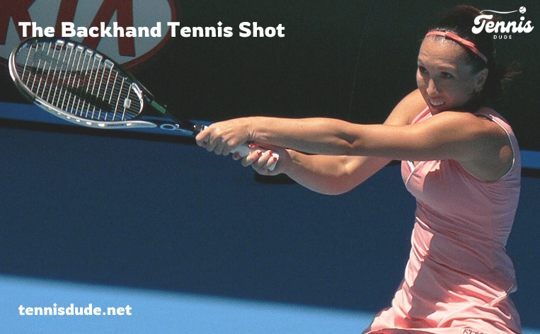 Female Player playing the Backhand Tennis Shot