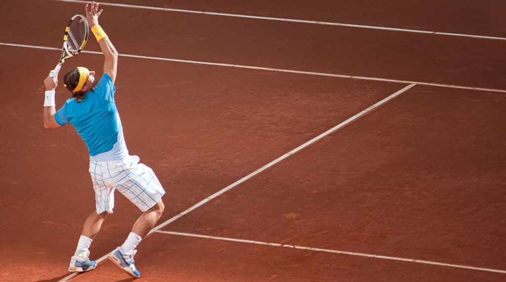 male player hitting overhead smash tennis shots