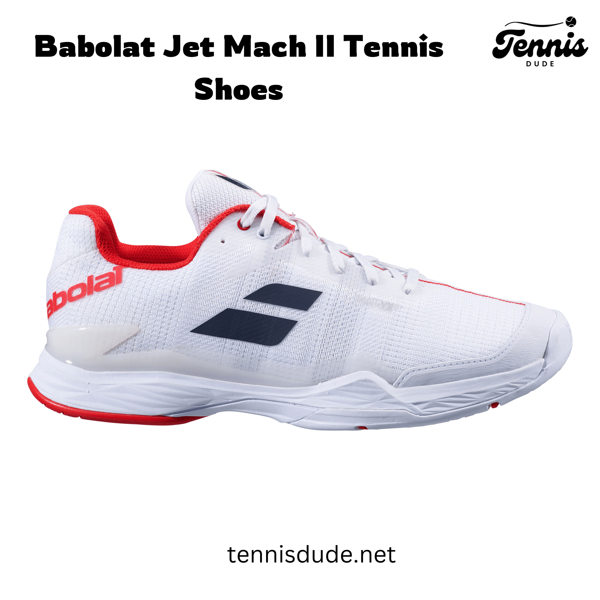 Babolat Jet Mach II Tennis Shoes isolated on A White Background