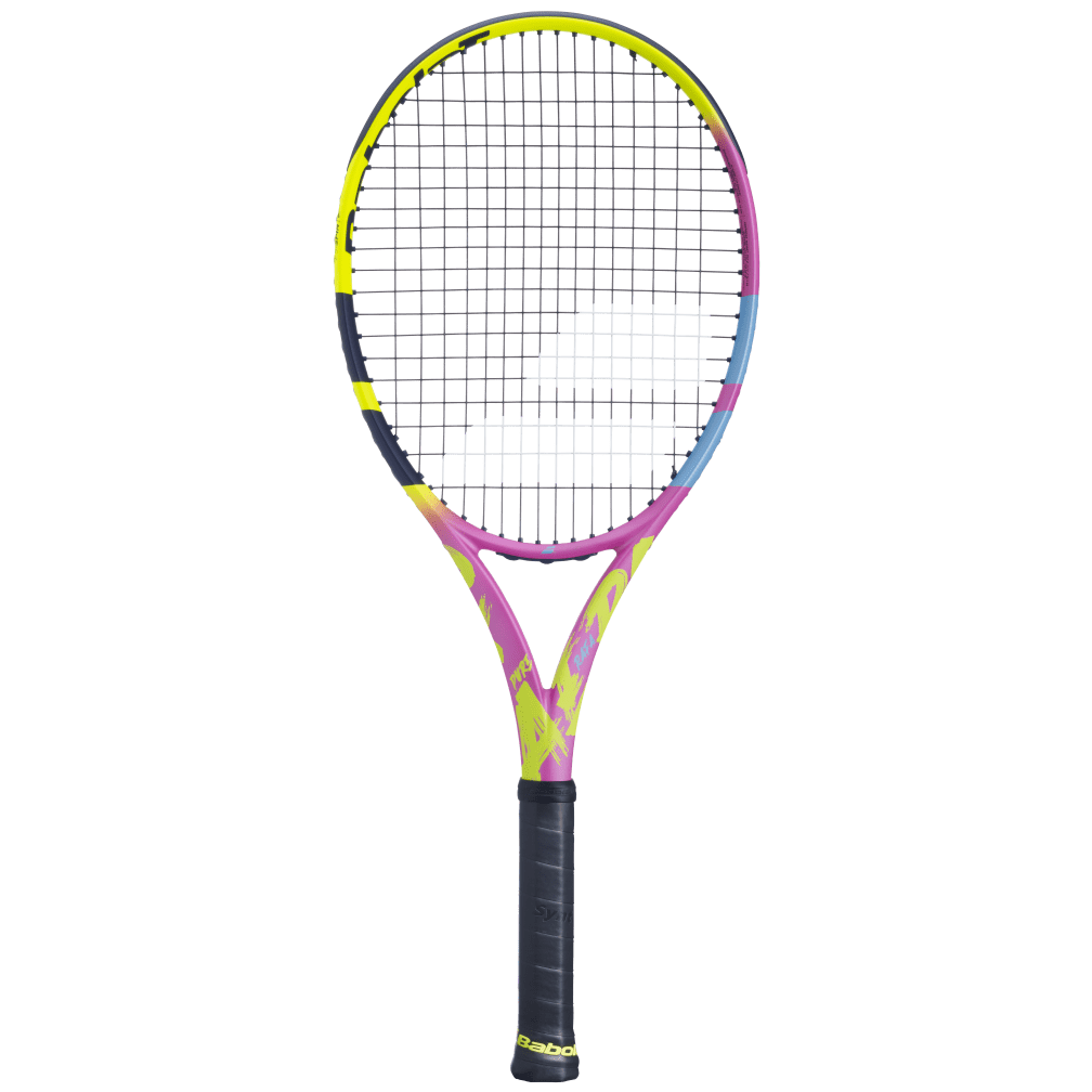 babolat pure aero racket in front of a transparent background