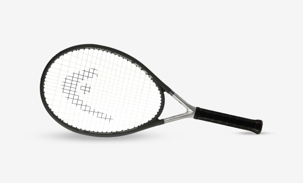 head Ti S racket in front of a white background