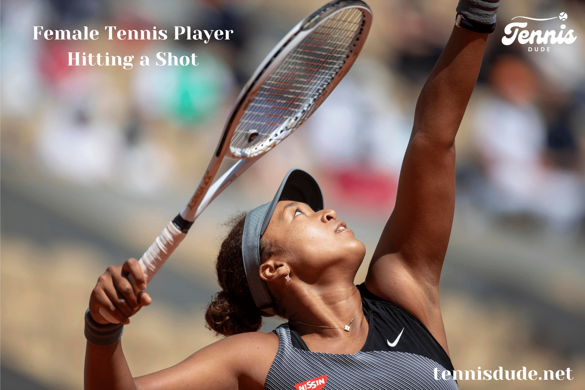 female tennis player hitting a shot