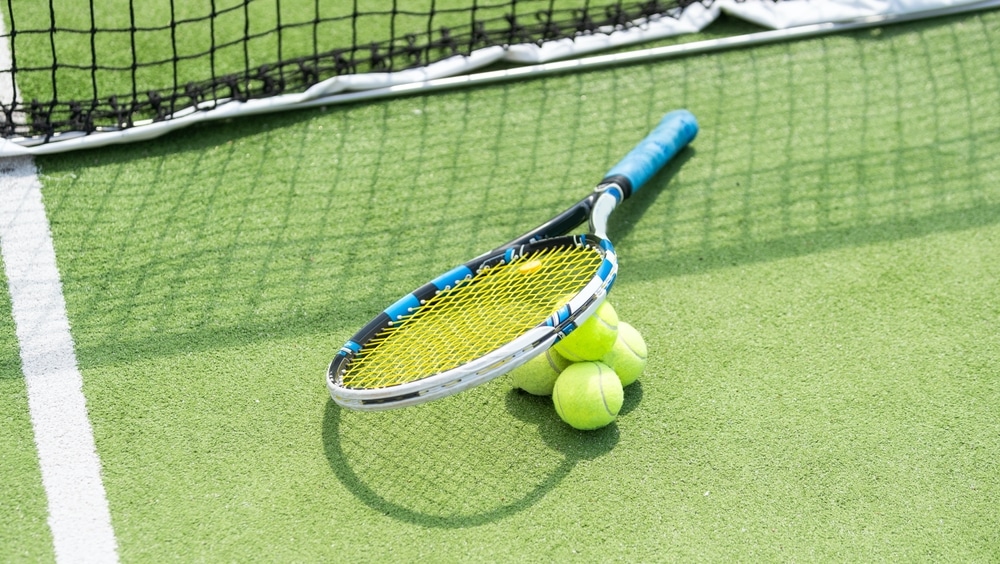 Tennis Racket And Ball Green