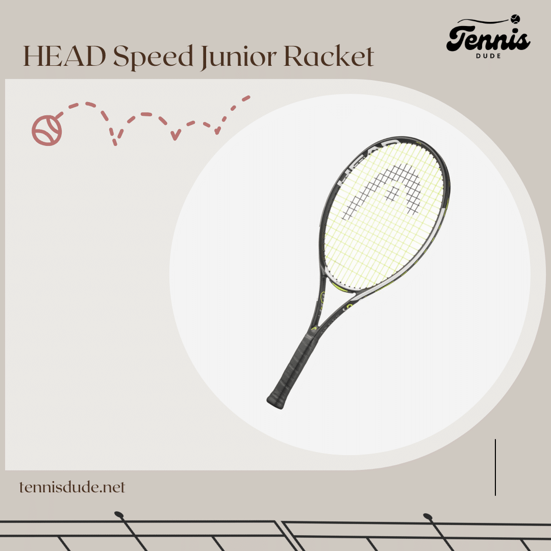 HEAD Speed Junior Tennis Racket for kids isolated on a beige background