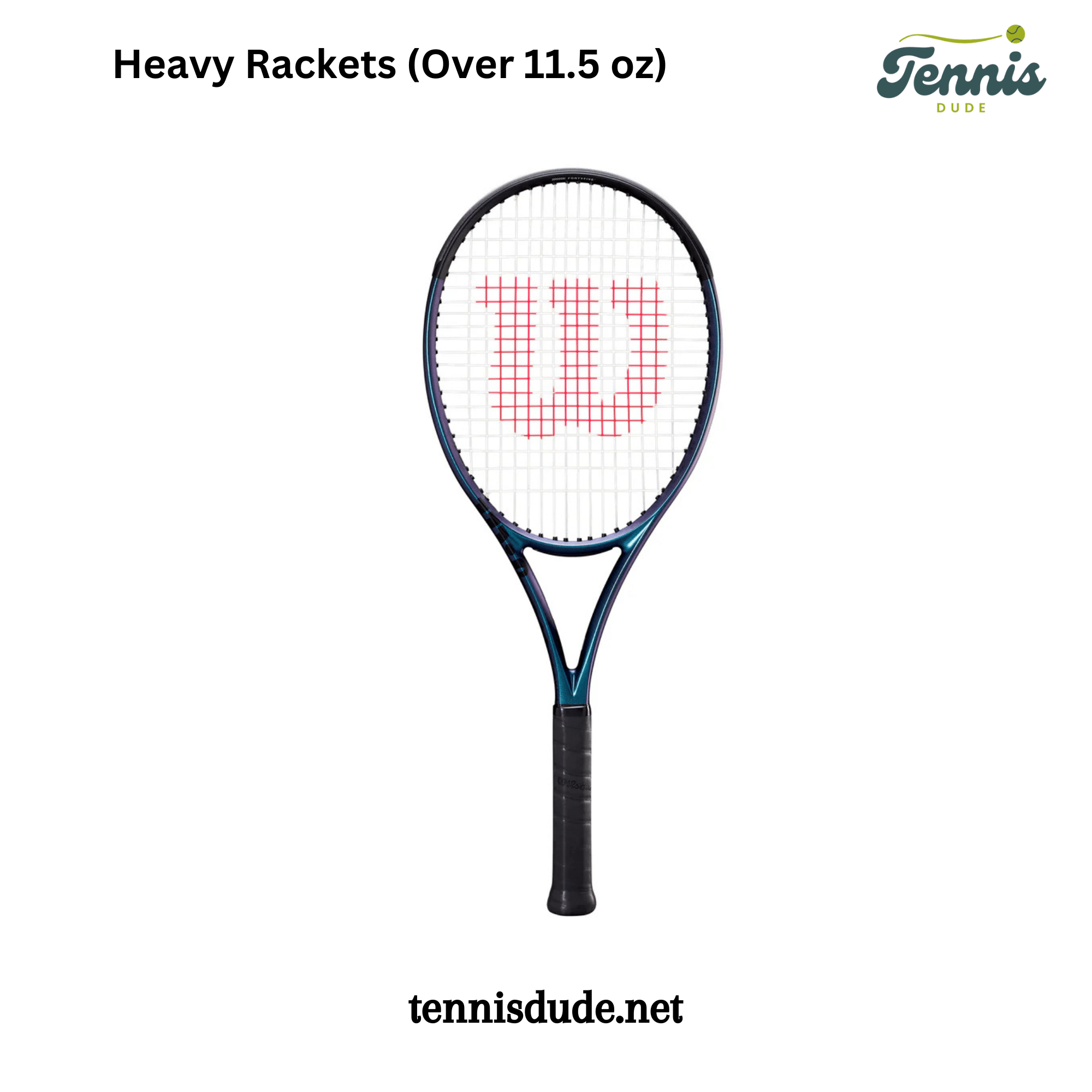 Heavy Rackets (Over oz) isolated on a white background